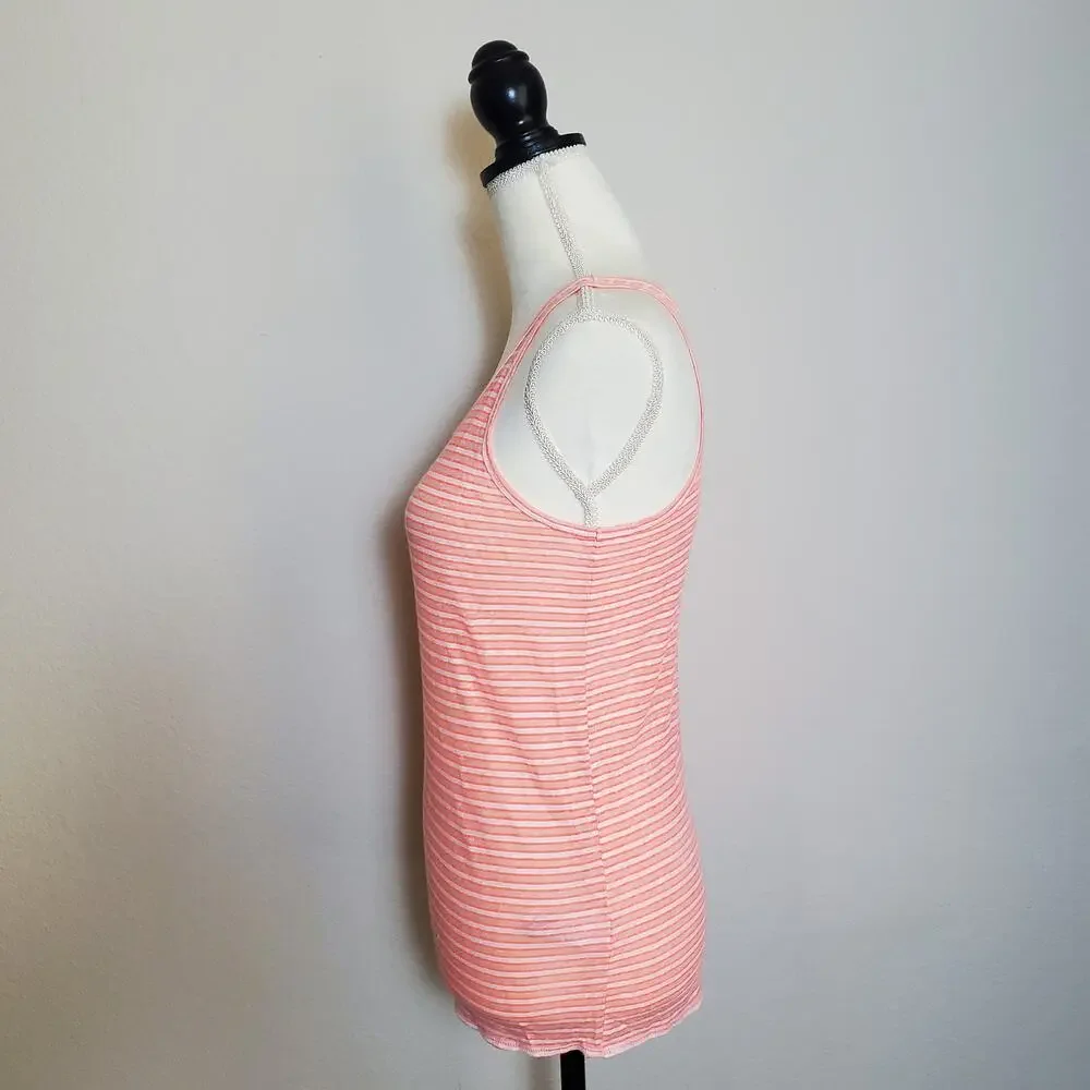 J. Crew Pink Striped Tank Top Small